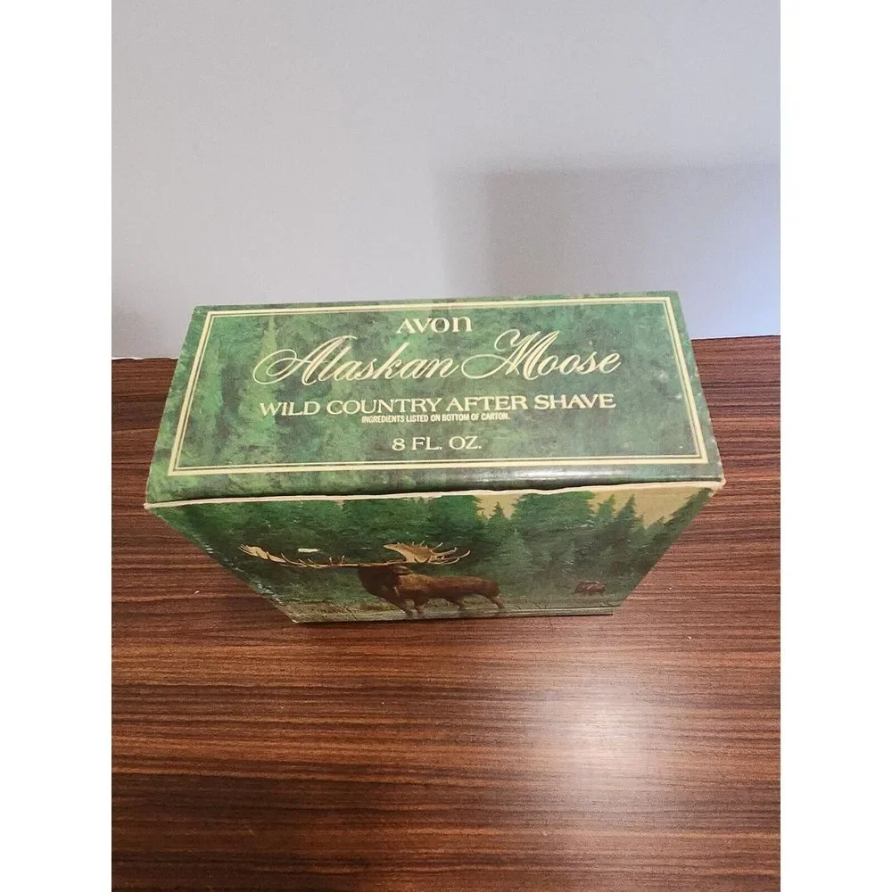 Vintage‎ Avon for Men Alaskan Moose Wild Country After Shave Brown Glass
